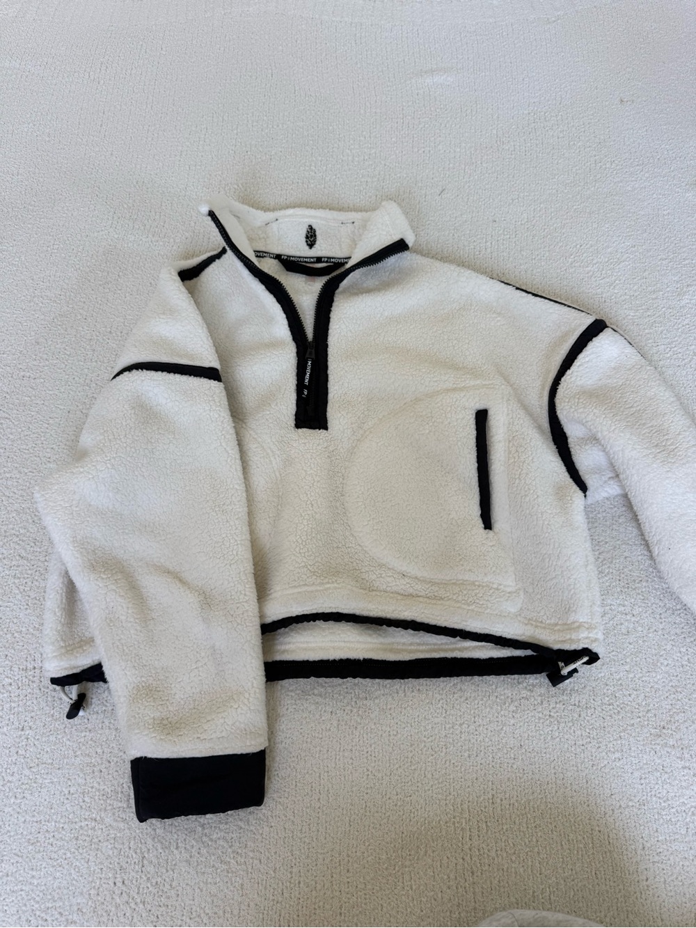 Free People Mountain High Half-Zip Fleece with Contrast Trim - Picture 4 of 6